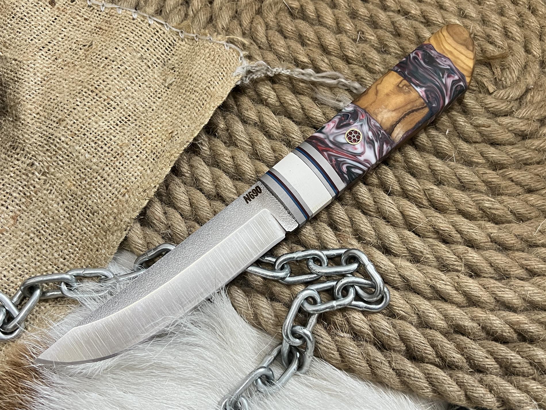 El Yapımı Bushcraft Doğa Kamp Bıçağı Pukko n690